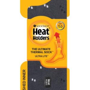 Heat Holders Mens ultra lite socks micro maat 6-11 charcoal