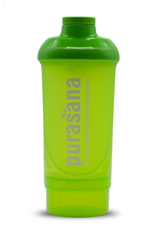 Purasana Plastic shaker wave 500ml groen