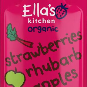 Ella's Kitchen Strawberry rhubarb & apples 4+ mnd knijpz bio