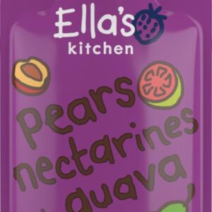 Ella's Kitchen Pears nectarines & guava 4+ knijpzakje bio