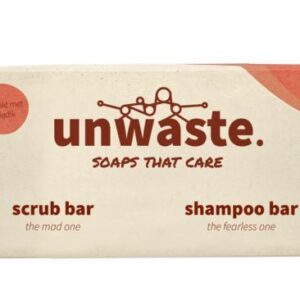 Unwaste  Duopack coffee scrub & shampoo bar