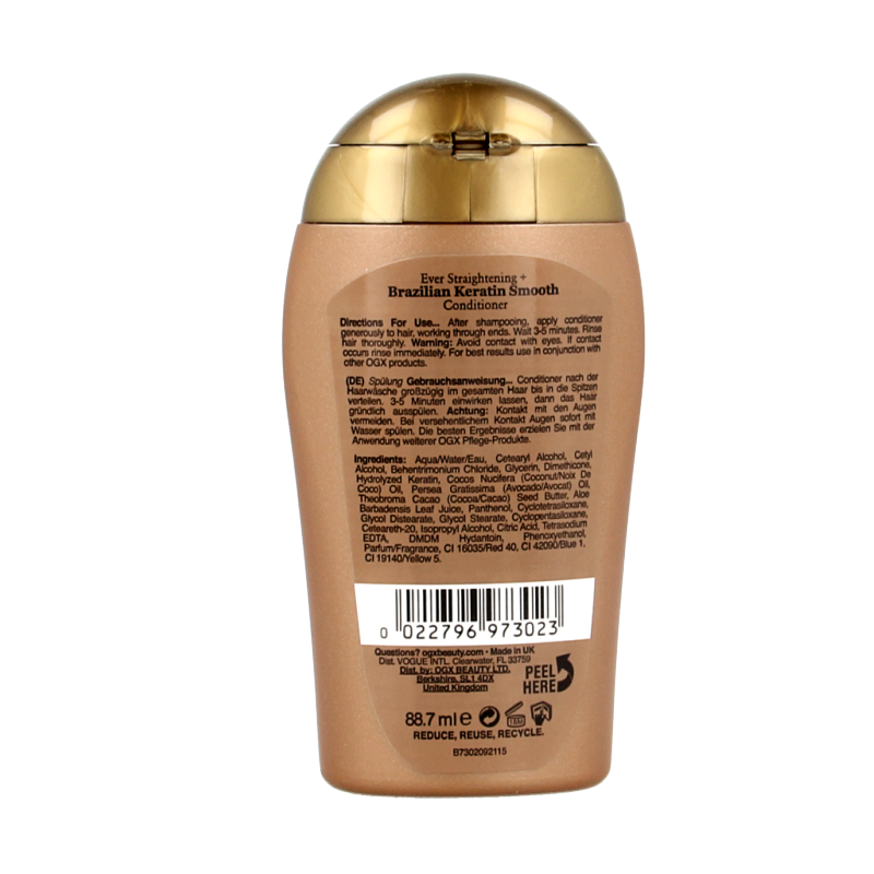 OGX Travelsize brazilian keratin smooth conditioner - Afbeelding 2