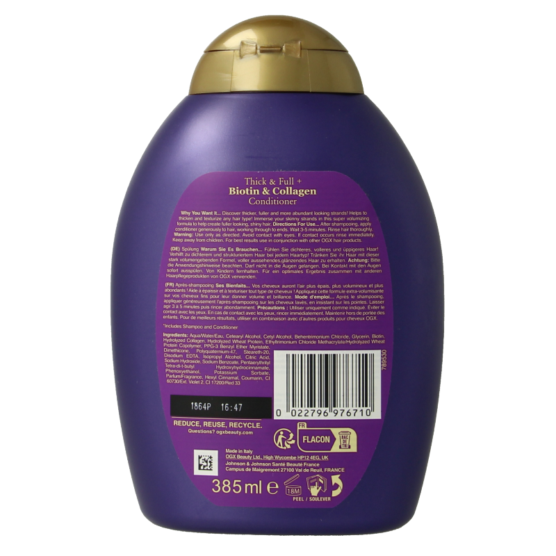 OGX Thick & full biotin & collagen conditioner bio - Afbeelding 2