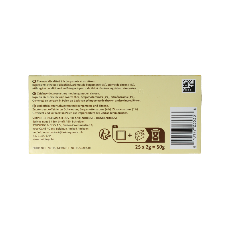 Twinings Earl grey decaf envelop zwart - Afbeelding 6