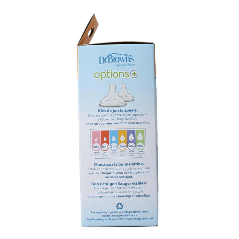 Dr. Brown's Options+ brede halsfles 150ml - Afbeelding 2