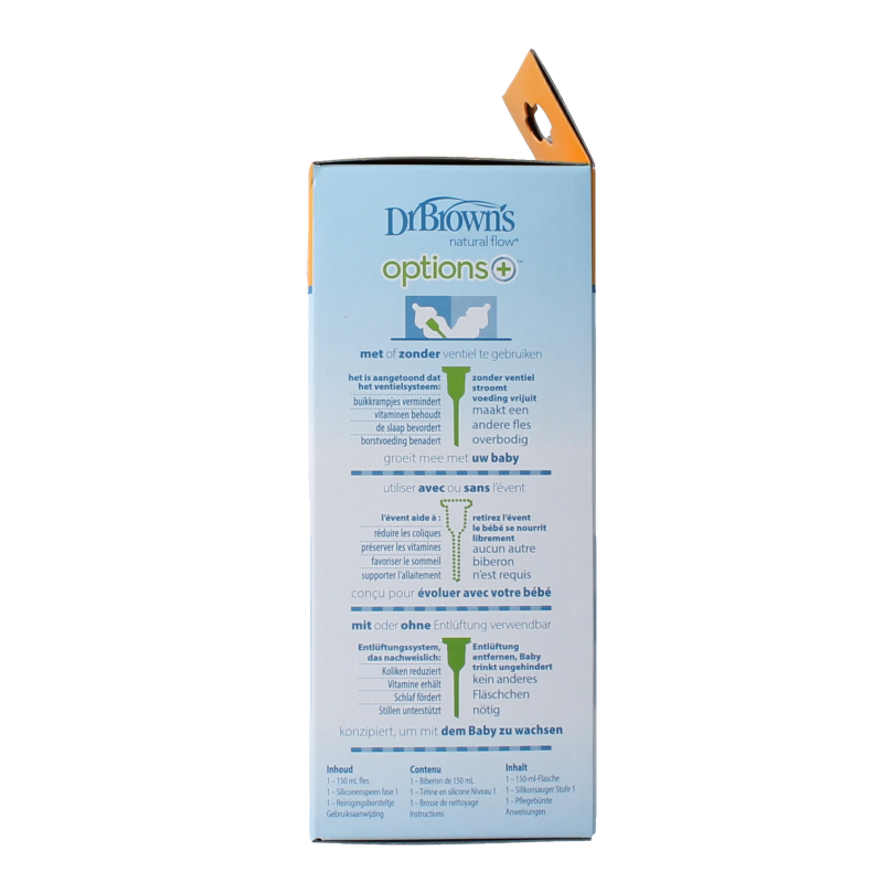 Dr. Brown's Options+ brede halsfles 150ml - Afbeelding 4