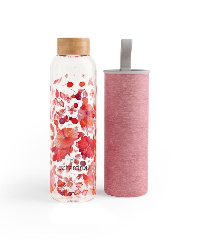 Waterdrop Glazen drinkfles relax 600ml