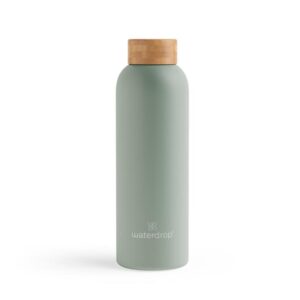 Waterdrop  Roestvrijstalen drinkfles pastel olive matt 600ml