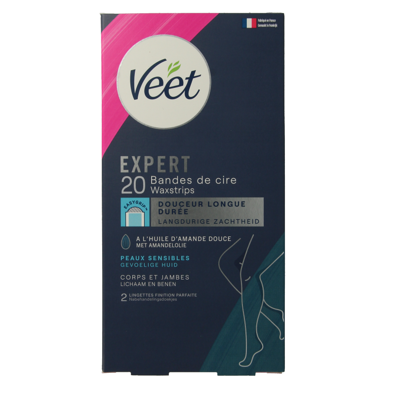 Veet Expert koude waxstrips benen sensitive