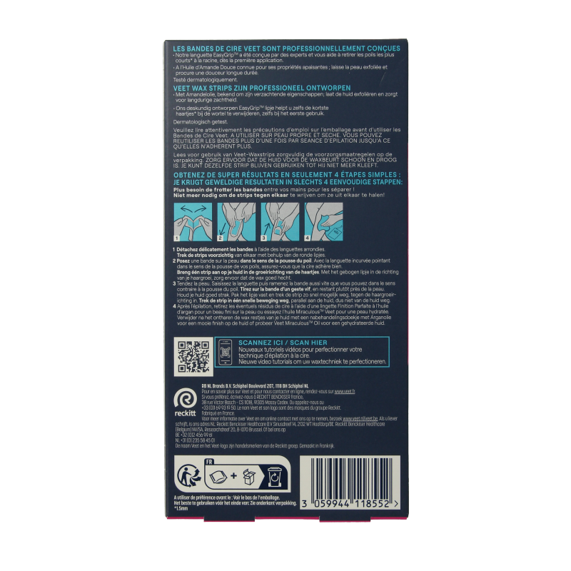 Veet Expert koude waxstrips benen sensitive - Afbeelding 3