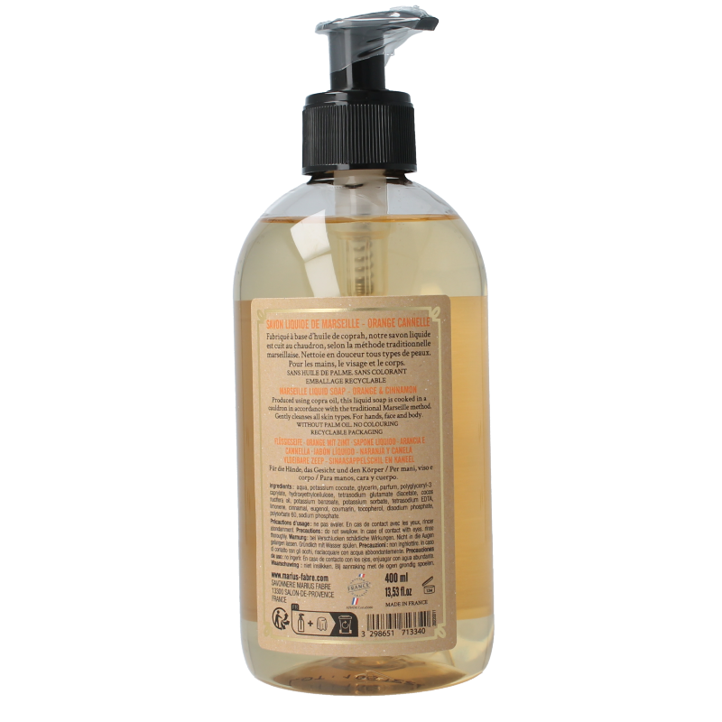 Marius Fabre Zeep sinaasappel-kaneel met pomp - Afbeelding 2