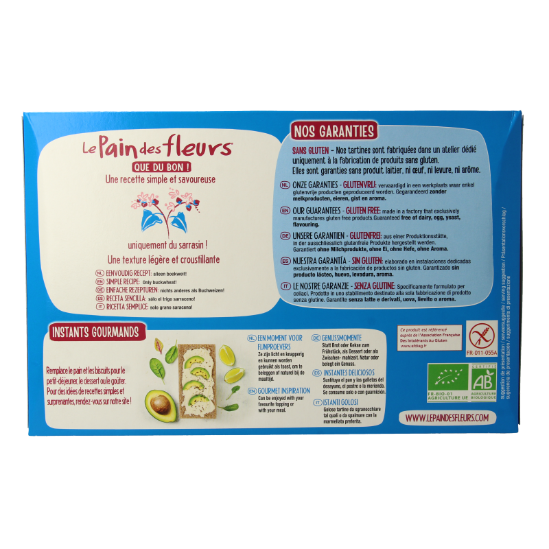 Pain Des Fleurs Boekweitcrackers zonder zout bio - Afbeelding 3