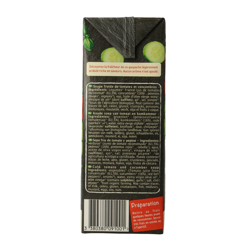 Primeal Gaspacho tomaat komkommer bio - Afbeelding 2