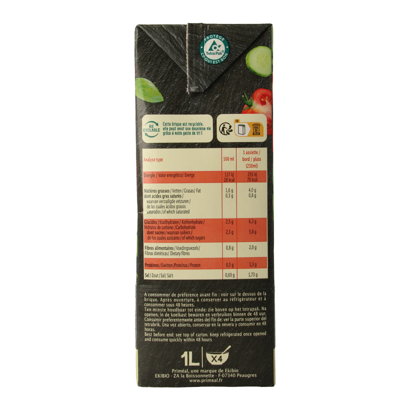 Primeal Gaspacho tomaat komkommer bio - Afbeelding 4