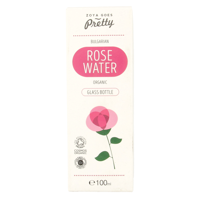 Zoya Goes Pretty Organic rose water glass bottle