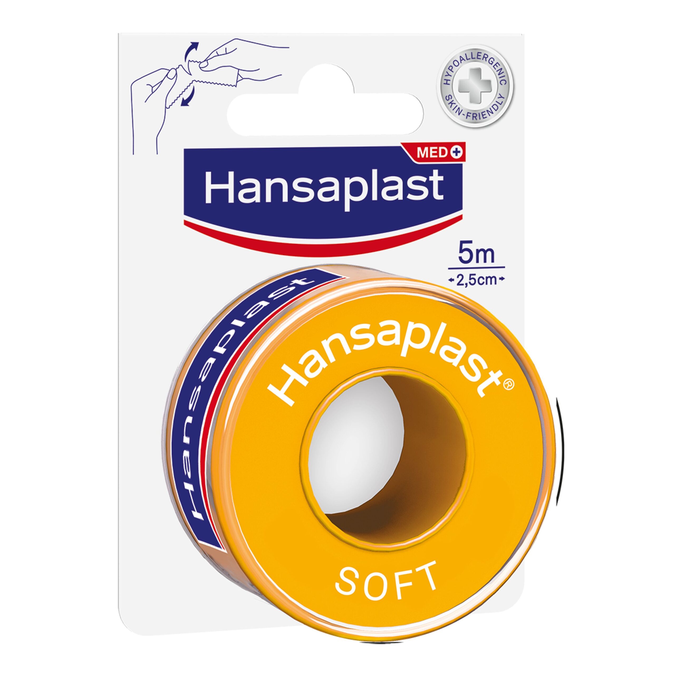 Hansaplast Hechtpleister soft 5m x 2.5cm
