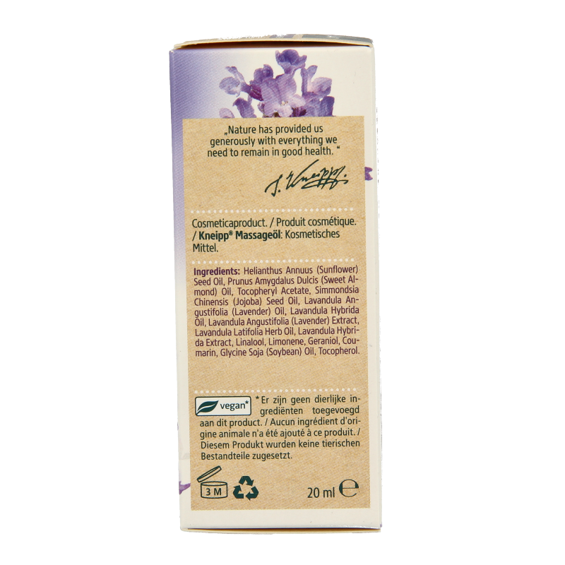 Kneipp Relaxing massageolie lavendel mini - Afbeelding 4