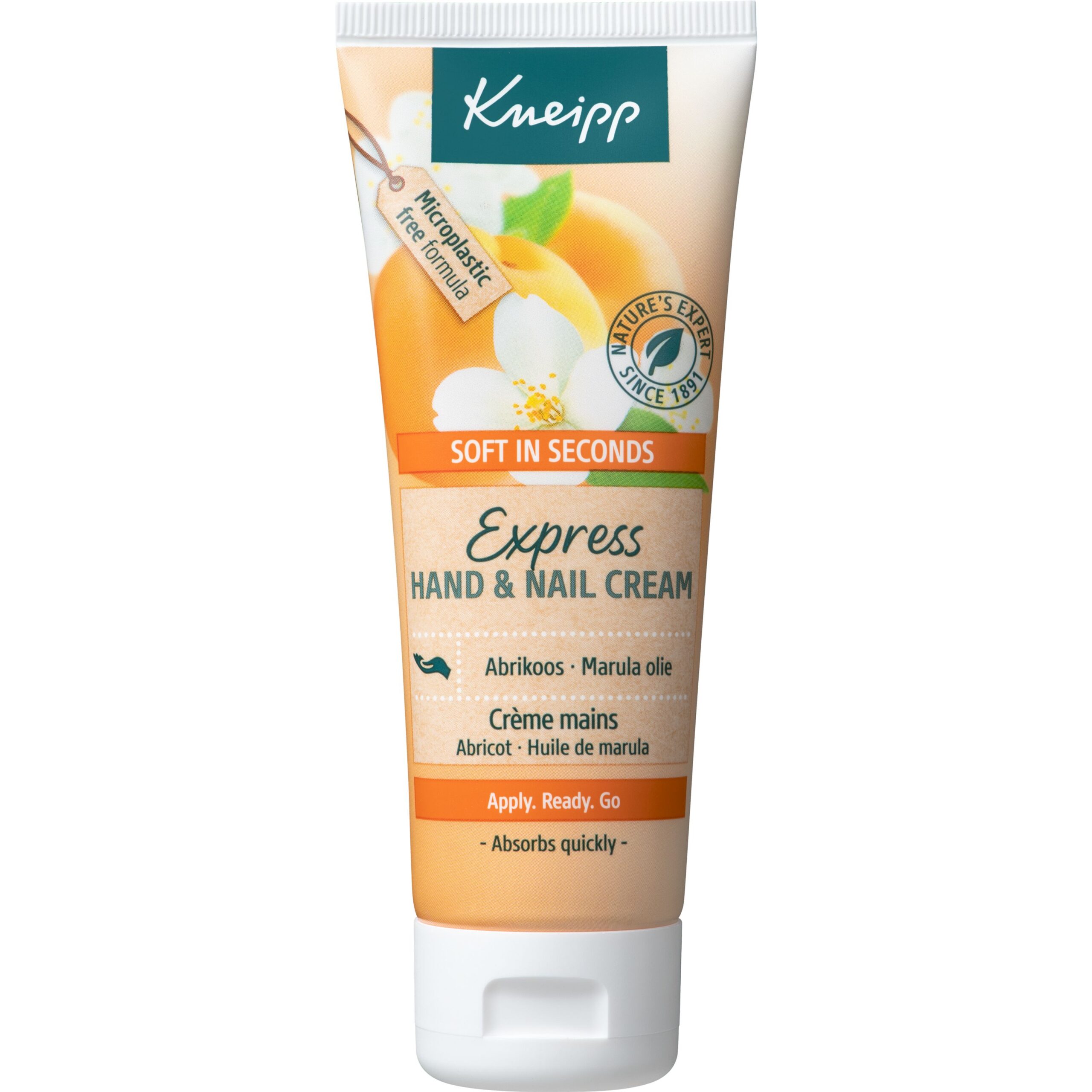 Kneipp Soft in seconds express hand & nail cream abrikoos