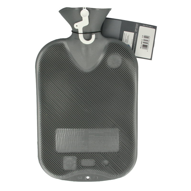 Fashy Kruik warmwater zak antraciet dubbele ribbel - Afbeelding 2