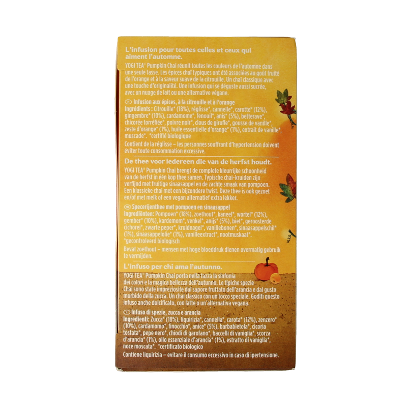Yogi Tea Pumpkin chai bio - Afbeelding 2