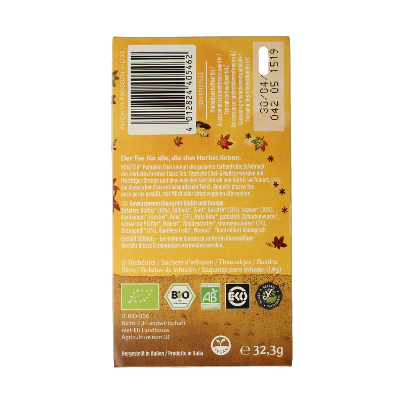Yogi Tea Pumpkin chai bio - Afbeelding 4