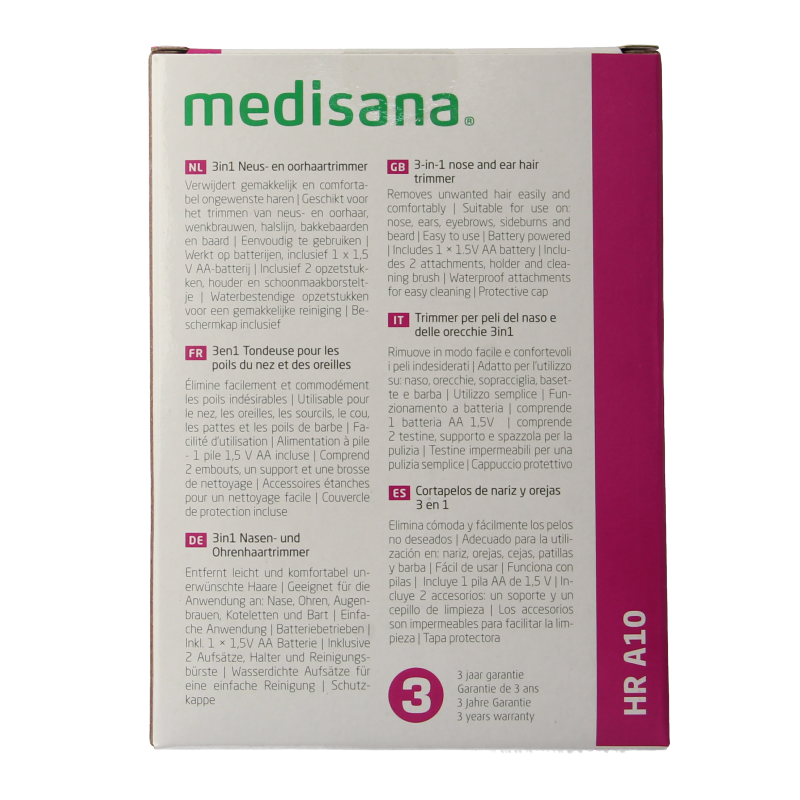 Medisana Neus en oorhaar trimmer 3 in 1 HR A10 - Afbeelding 3