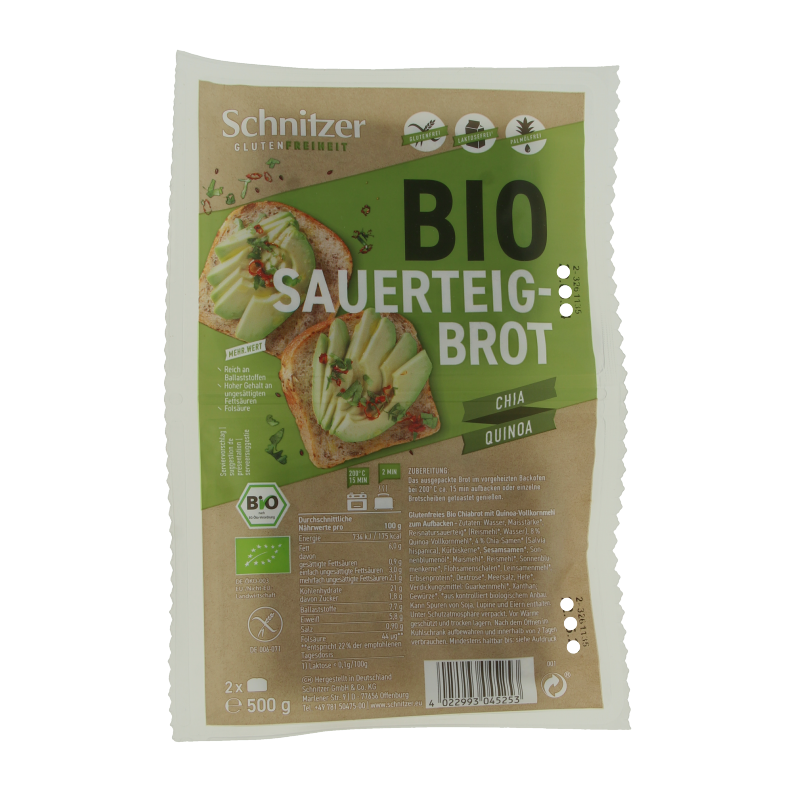 Schnitzer Brood chia & quinoa glutenvrij bio