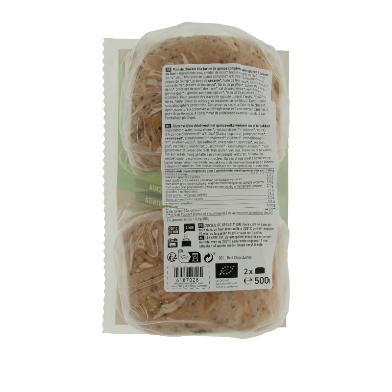 Schnitzer Brood chia & quinoa glutenvrij bio - Afbeelding 2