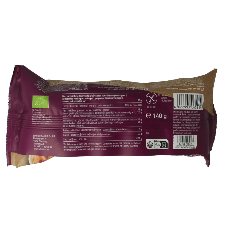 Schnitzer Muffin bosbessen glutenvrij bio - Afbeelding 3