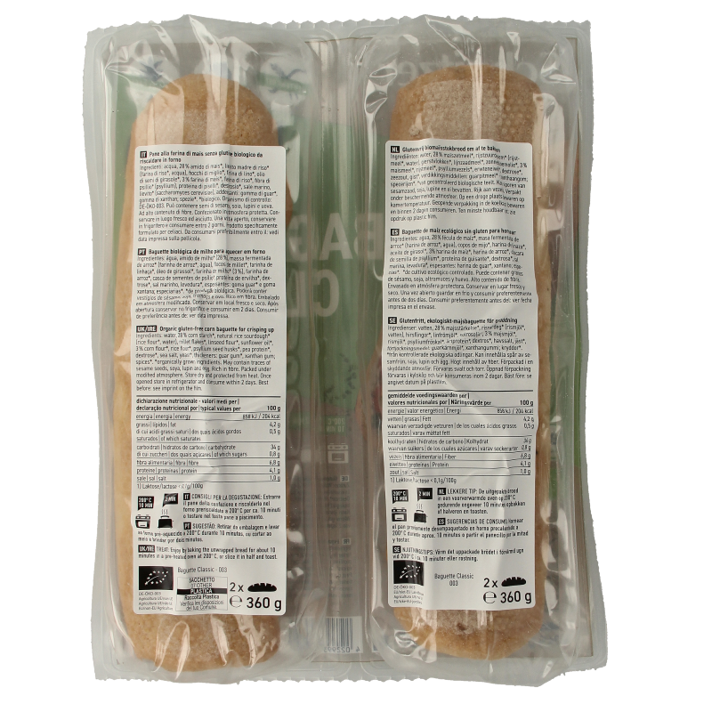 Schnitzer Baguette classic glutenvrij bio - Afbeelding 2
