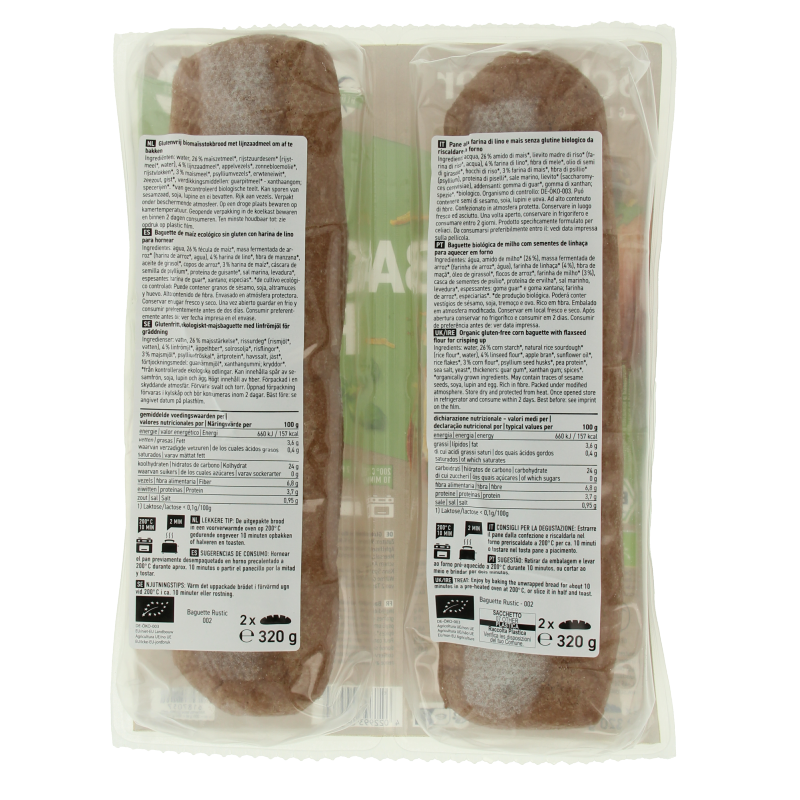 Schnitzer Baguette rustic 160 gram glutenvrij bio - Afbeelding 2