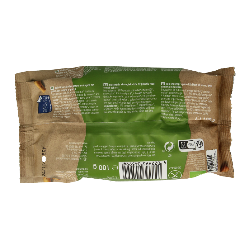 Schnitzer Grissini tomate glutenvrij bio - Afbeelding 3