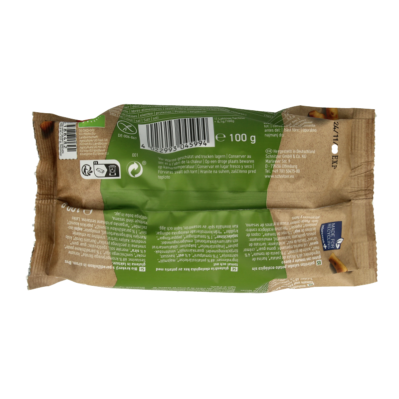Schnitzer Grissini tomate glutenvrij bio - Afbeelding 4