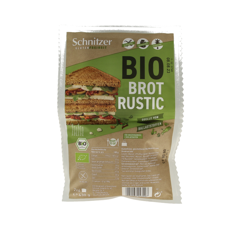 Schnitzer Bread'n toast dark glutenvrij bio