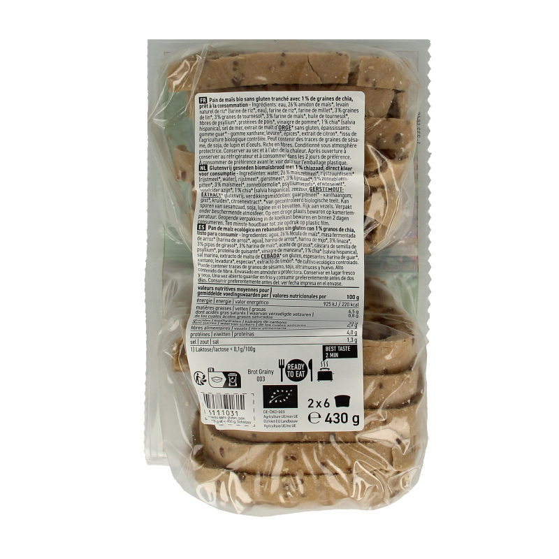 Schnitzer Bread'n toast grainy glutenvrij bio - Afbeelding 2