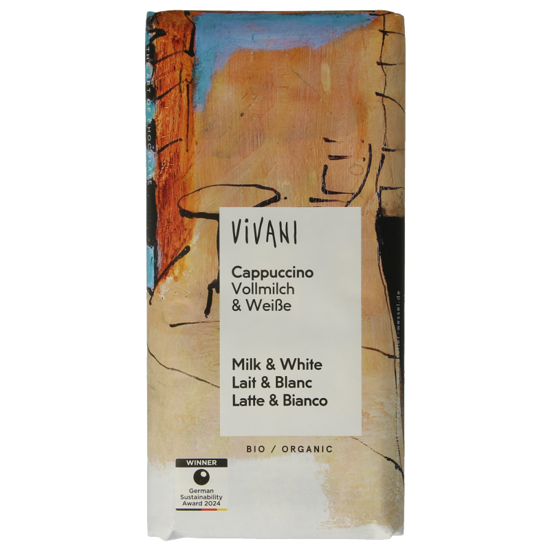 Vivani Chocolade melk en wit cappuccino bio