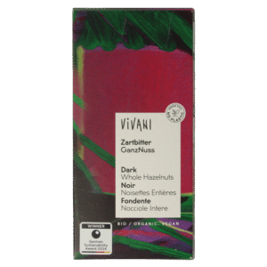 Vivani Chocolade puur met hazelnoten bio