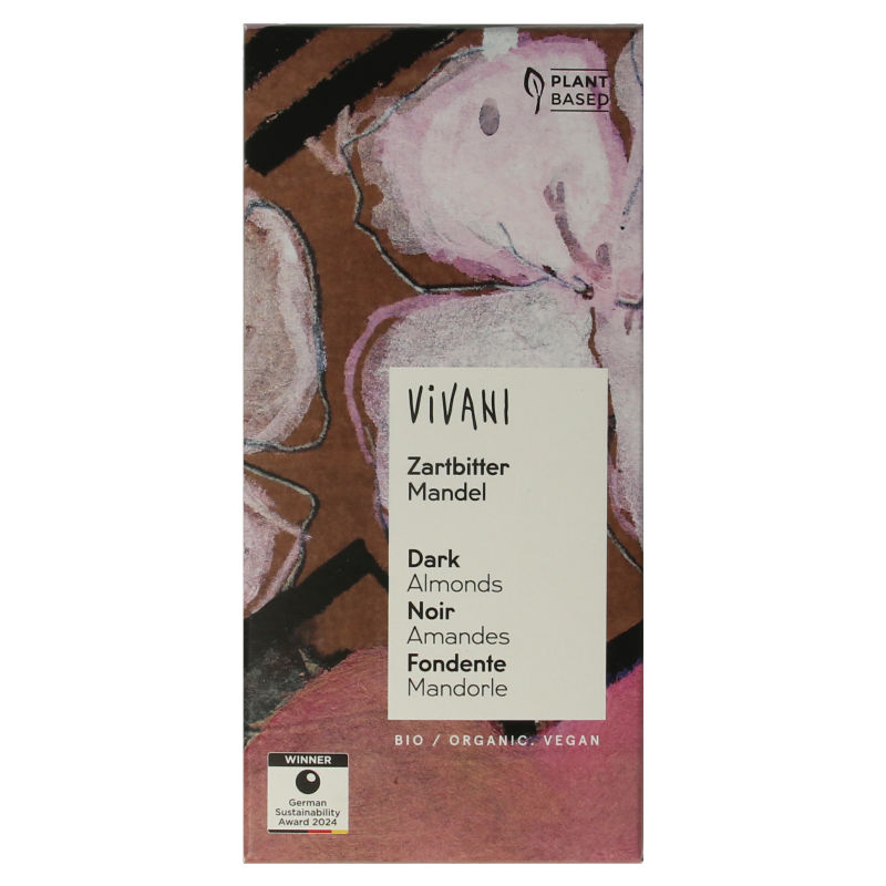 Vivani Chocolade puur met amandelen bio