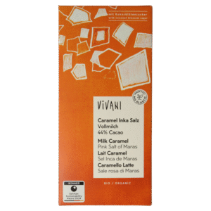 Vivani Chocolade melk car. zeezout kokosbloesemsuiker bio