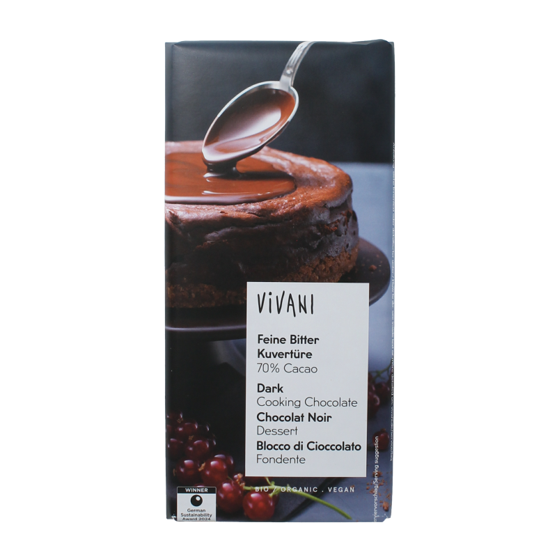 Vivani Couverture smeltchocolade puur bio