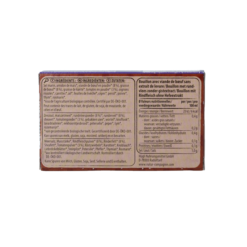 Natur Compagnie Runderbouillon gist- en suikervrij bio - Afbeelding 3
