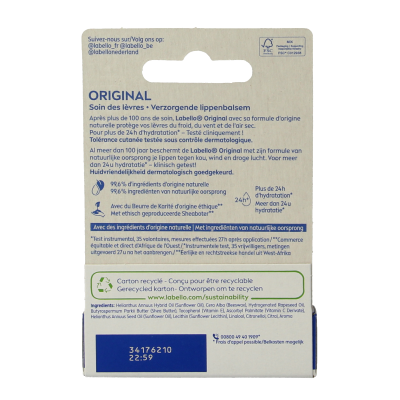 Labello Original blister - Afbeelding 2