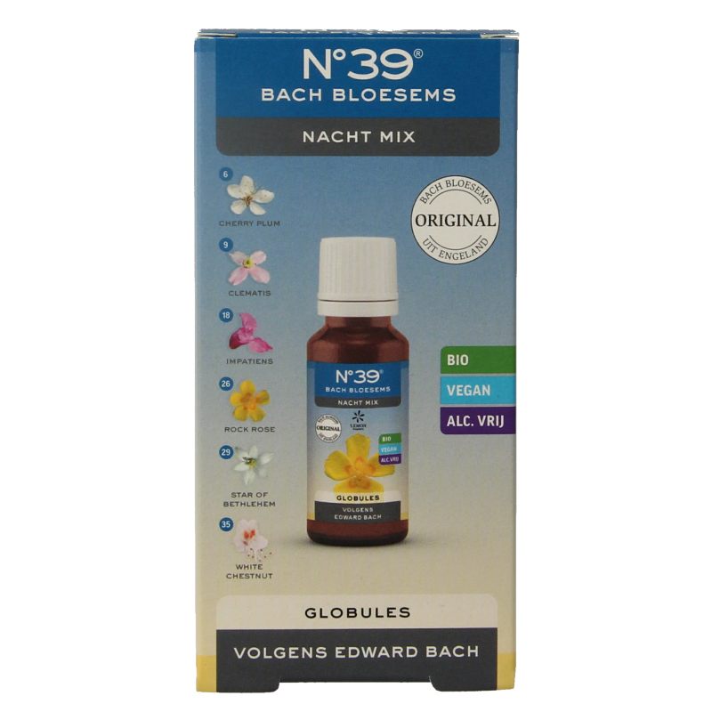 Bach Bloesem Globule parels nr. 39 nacht bio
