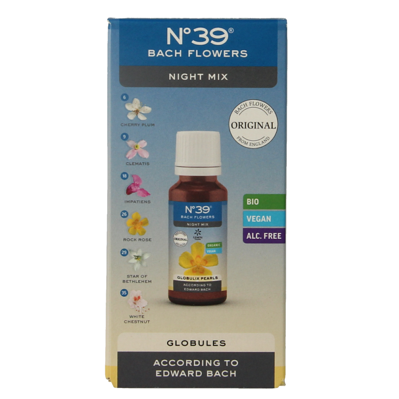 Bach Bloesem Globule parels nr. 39 nacht bio - Afbeelding 3