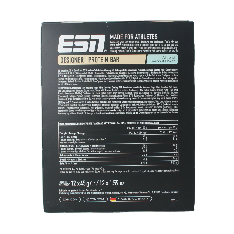 ESN Almond coconut bar 45g - Afbeelding 2