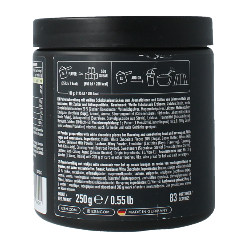 ESN Flavn tasty strawberry white chocolate - Afbeelding 2