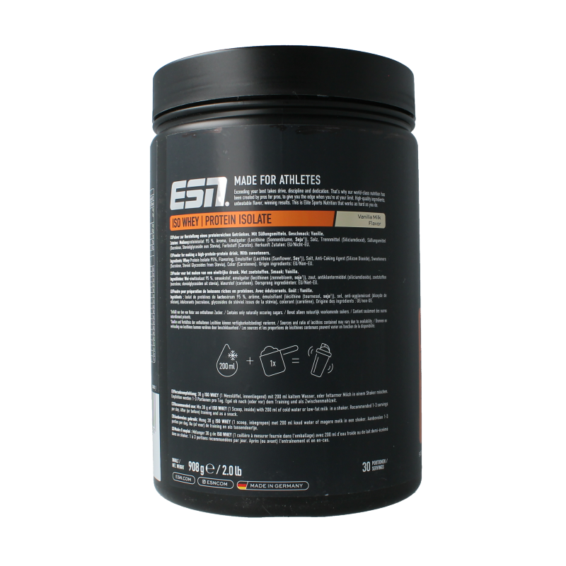 ESN Iso whey protein vanilla milk - Afbeelding 2