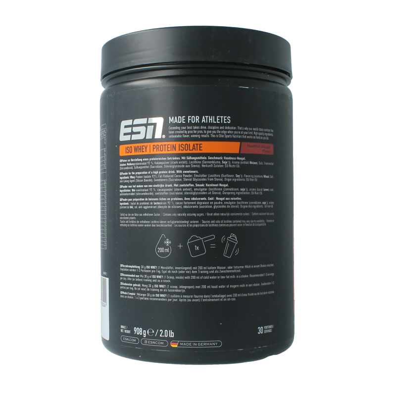 ESN Iso whey protein hazelnut nougat - Afbeelding 2