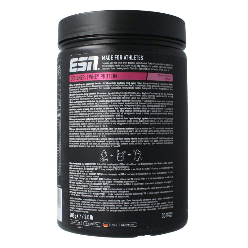 ESN Designer whey cherry yoghurt - Afbeelding 2