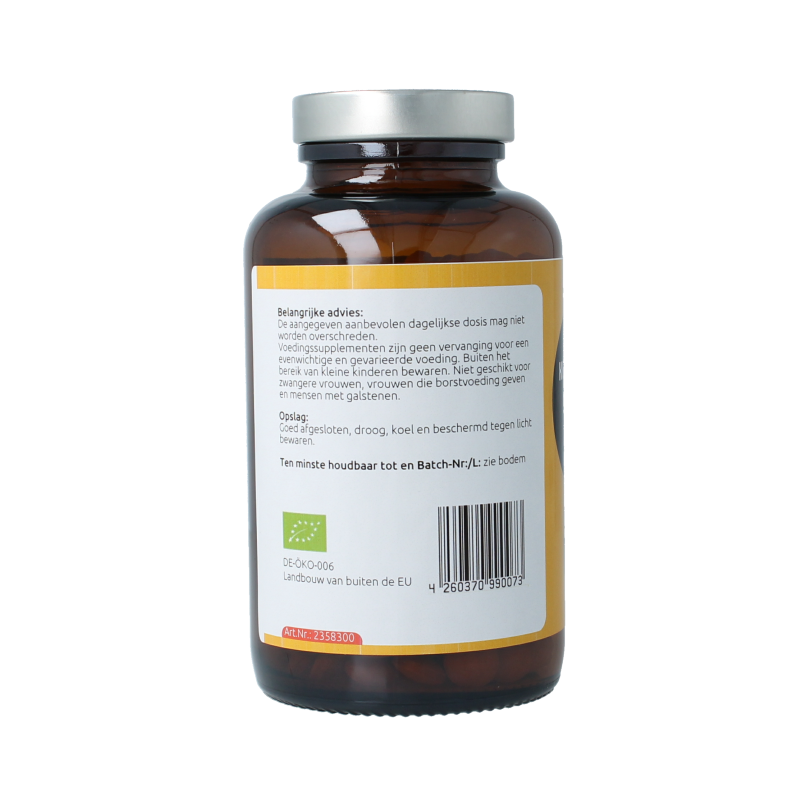 Hanoju Kurkumapoeder + piperine 500mg bio - Afbeelding 2
